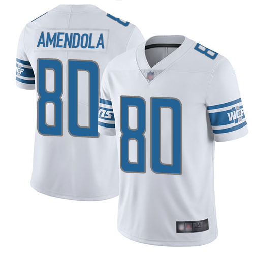 Detroit Lions Limited White Men Danny Amendola Road Jersey NFL Football #80 Vapor Untouchable